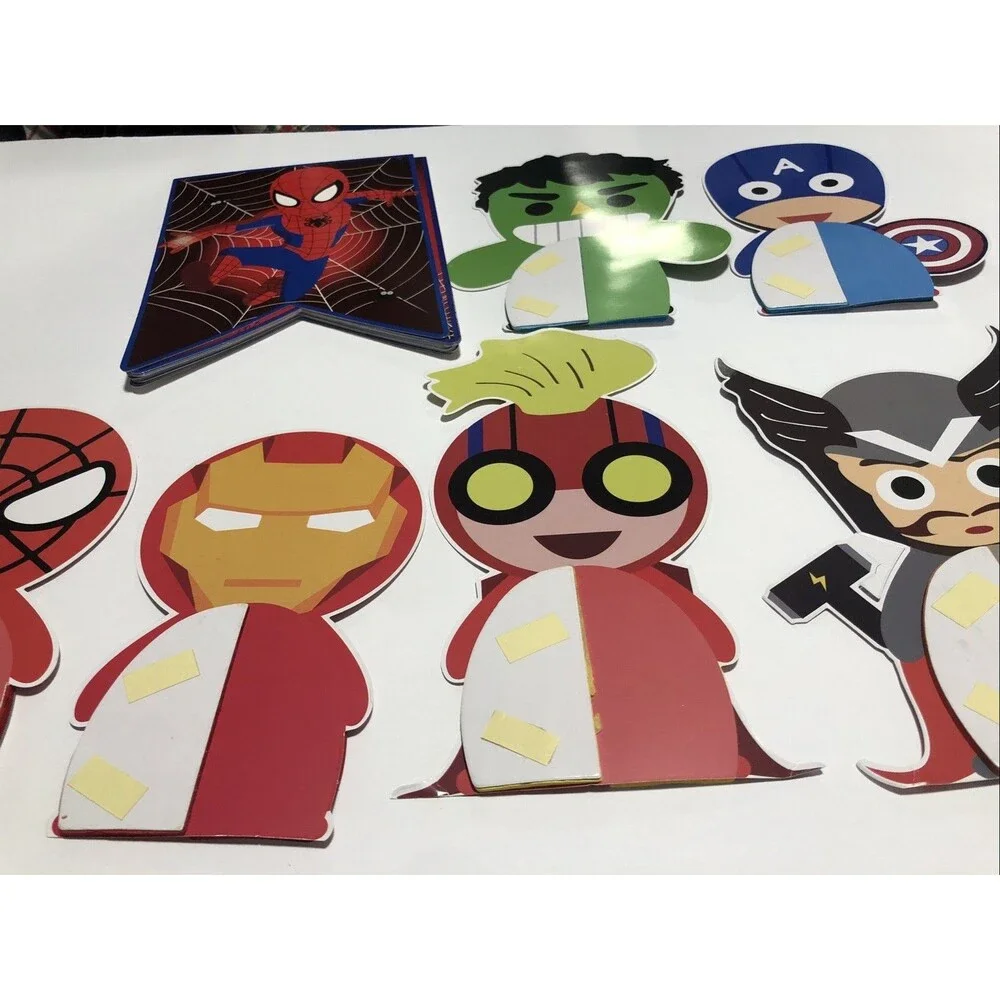 Spiderman And Super Heroes Birthday Banner + Table Toppers